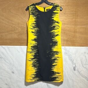 💕ILE NEW YORK HOT yellow  SLEEVELESS MIDI DRESS-size 8